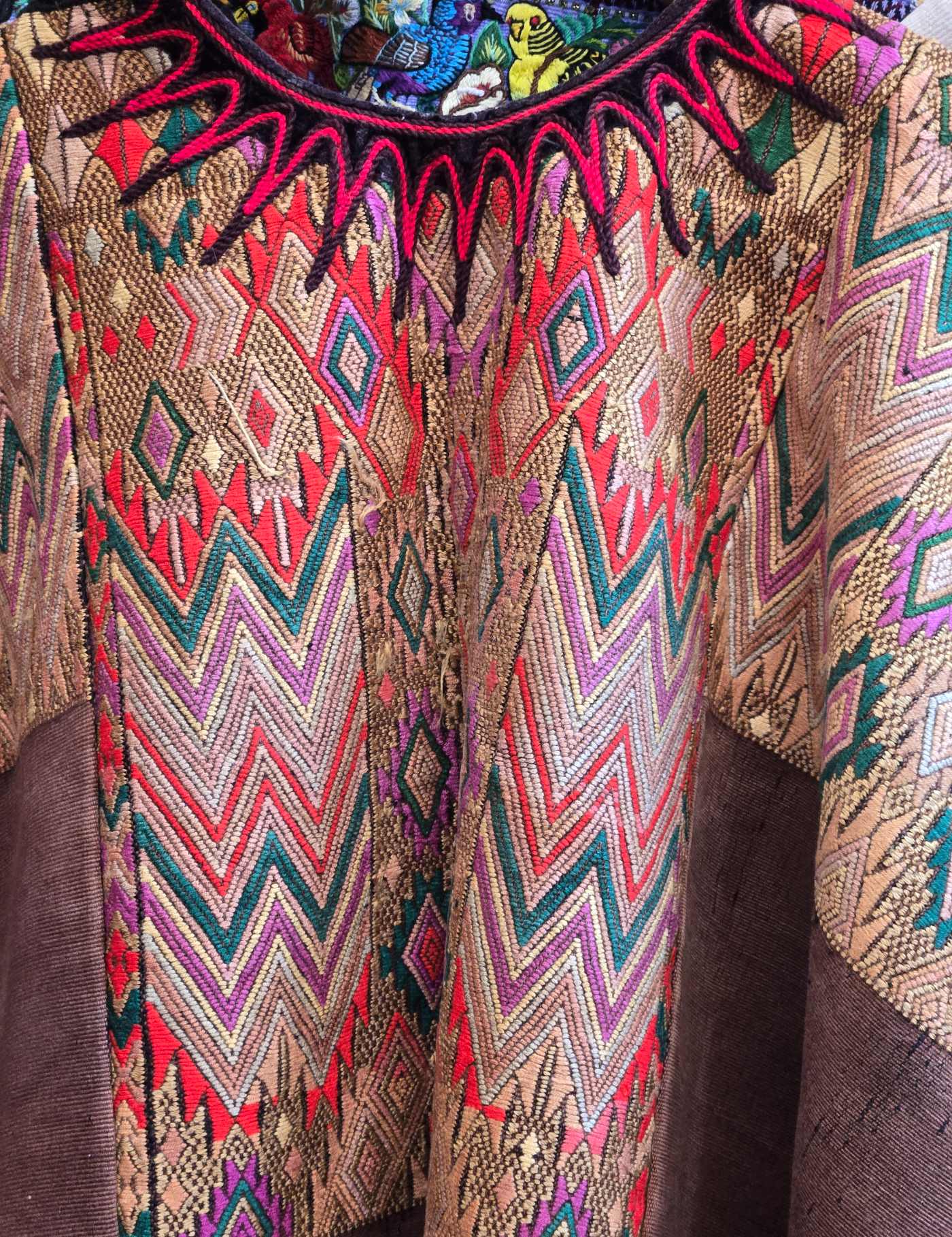 Brown geometric Chichicastenango Huipil #8-436