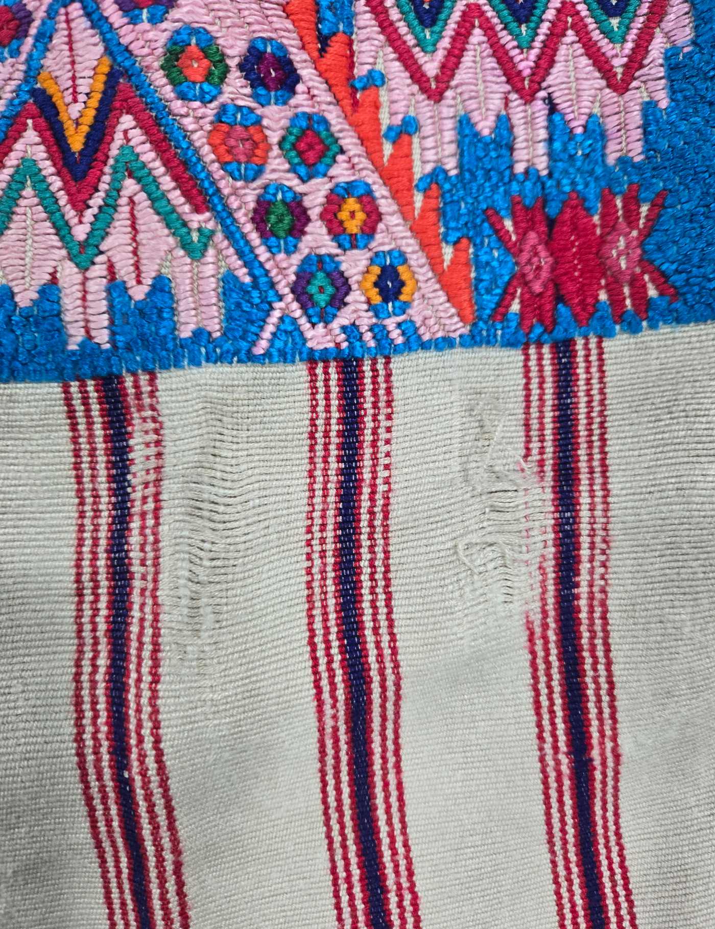 70 Years Old, Silk Embroidery Chichicastenango Huipil #8-437