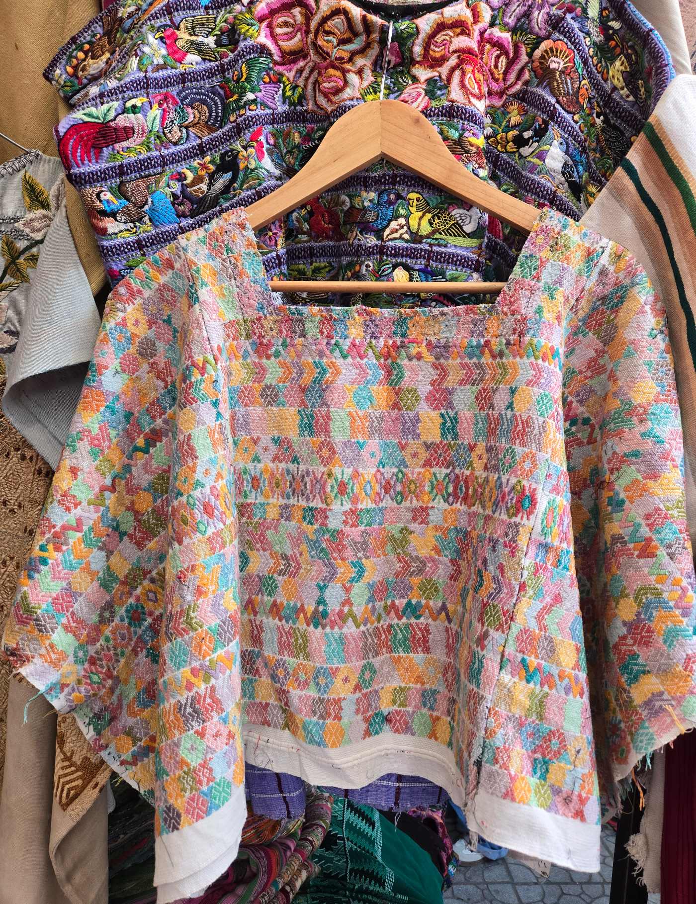 Pastel Geometric Cobán Huipil #8-438