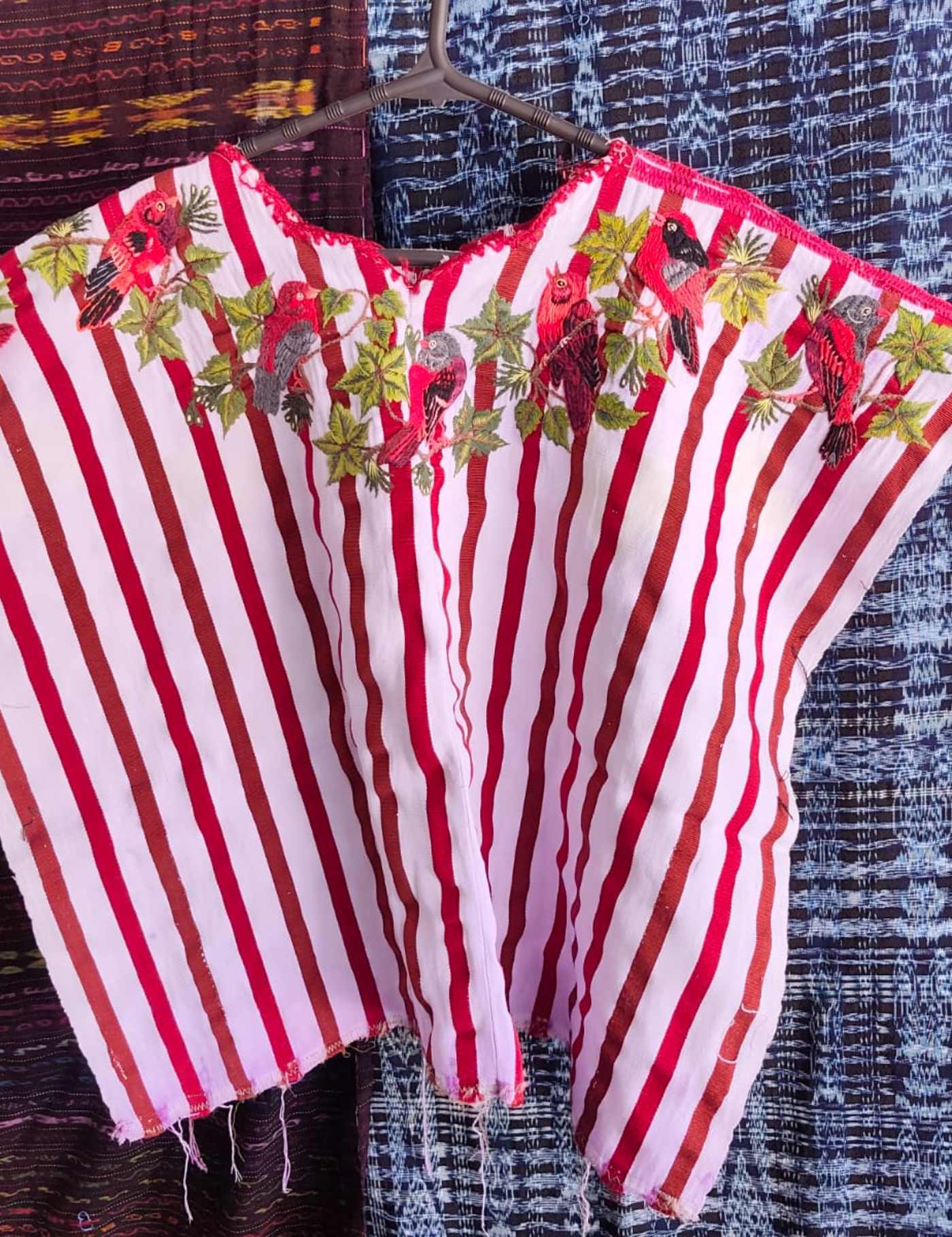 Red and White Striped Santiago Huipil #8-475