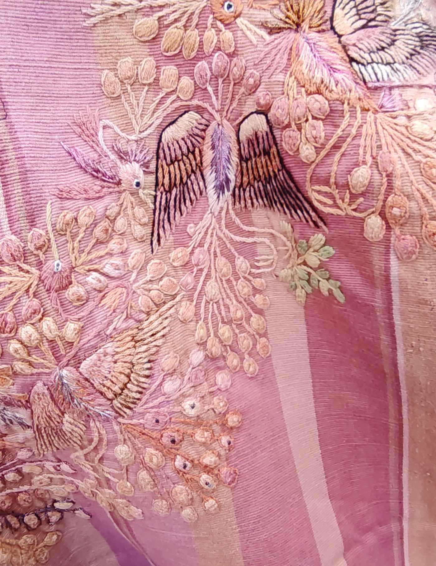 Pink Peacocks Santiago Huipil #8-497