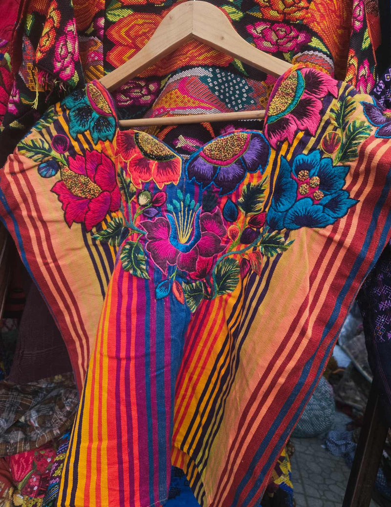 Rainbow Floral Santiago Huipil #8-511