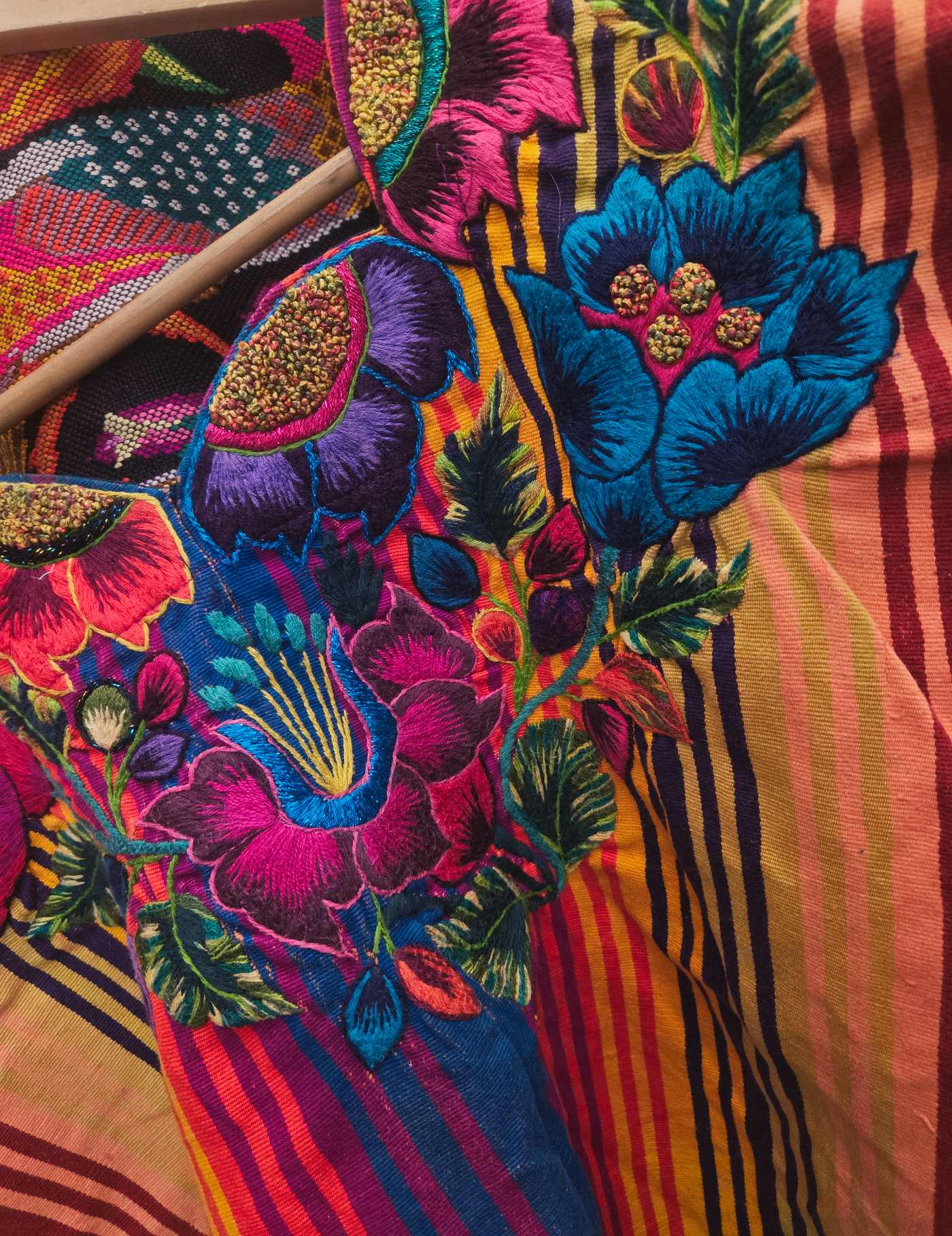 Rainbow Floral Santiago Huipil #8-511