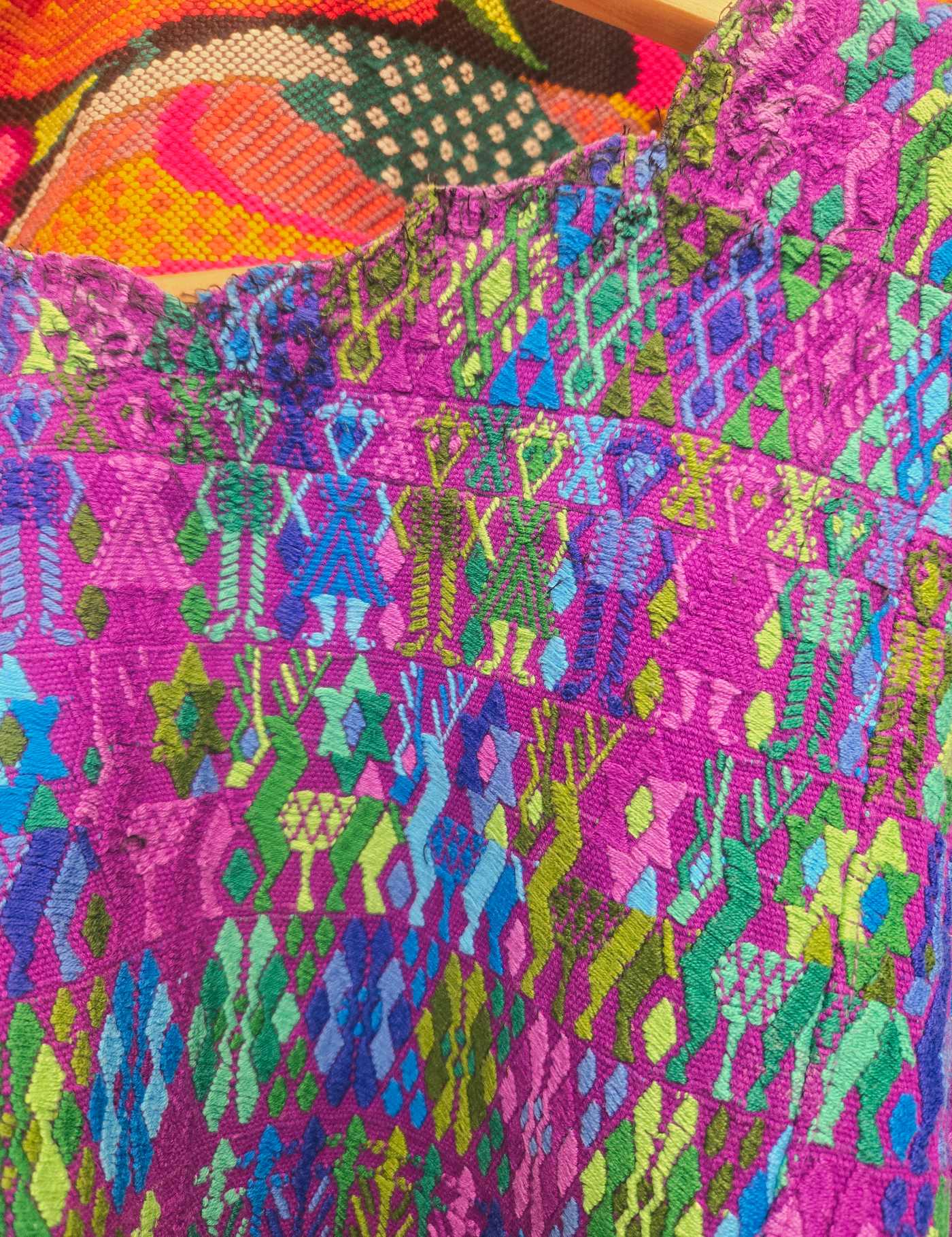 Colourful on Berry Cobán Huipil #8-523
