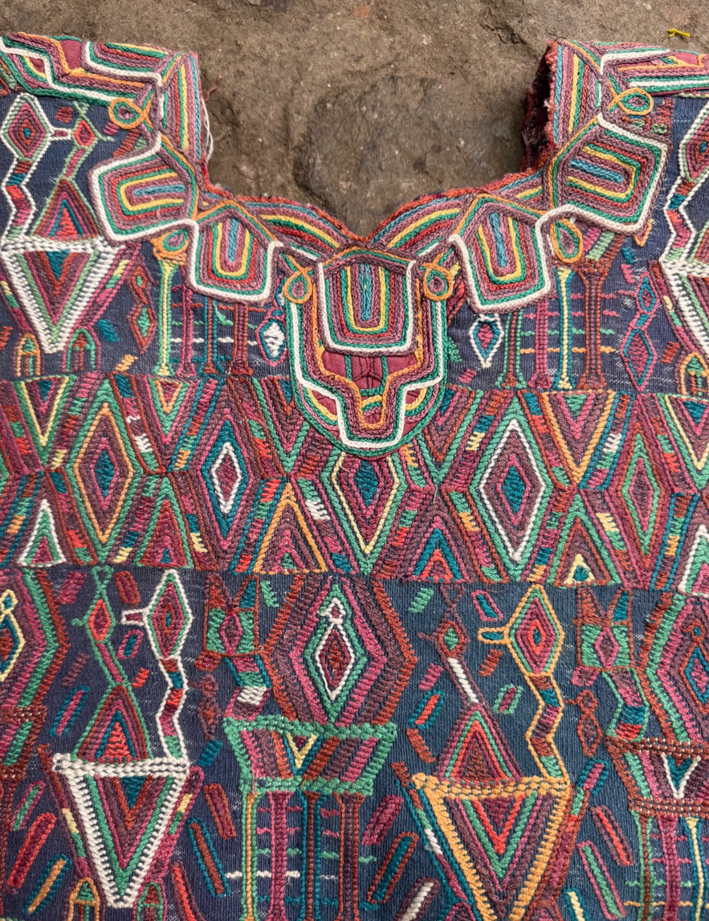 Red and Blue Nebaj Huipil #8-535