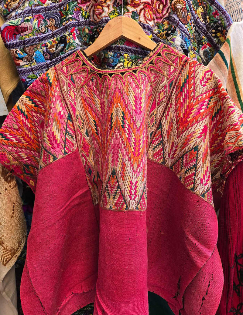 Deep Pink Chichicastenango Huipil #9-9