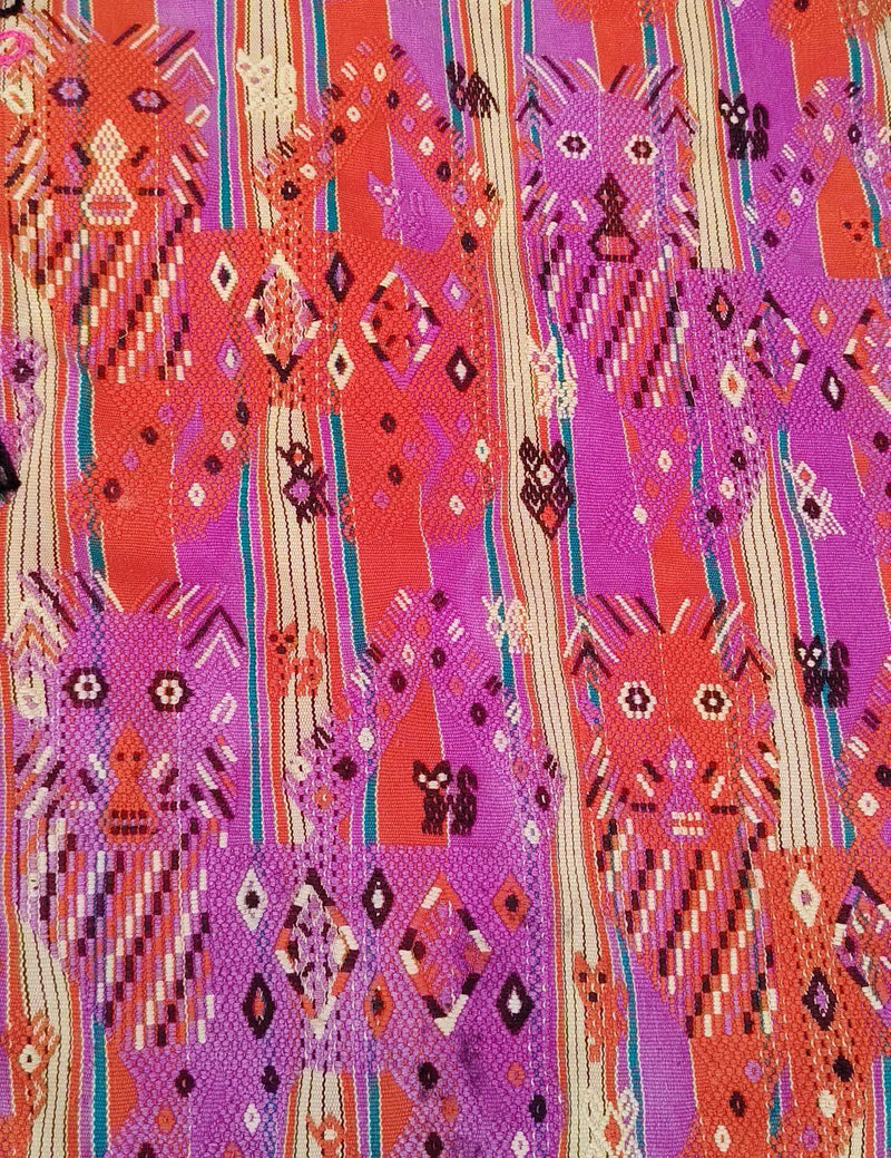 Red and Purple with Lions Chichicastenango Tzute #9-13