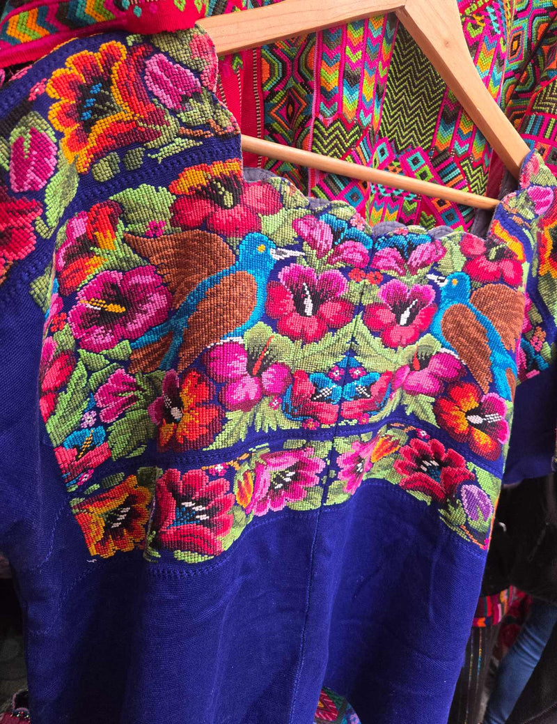 Blue Floral Comalapa Huipil #9-31