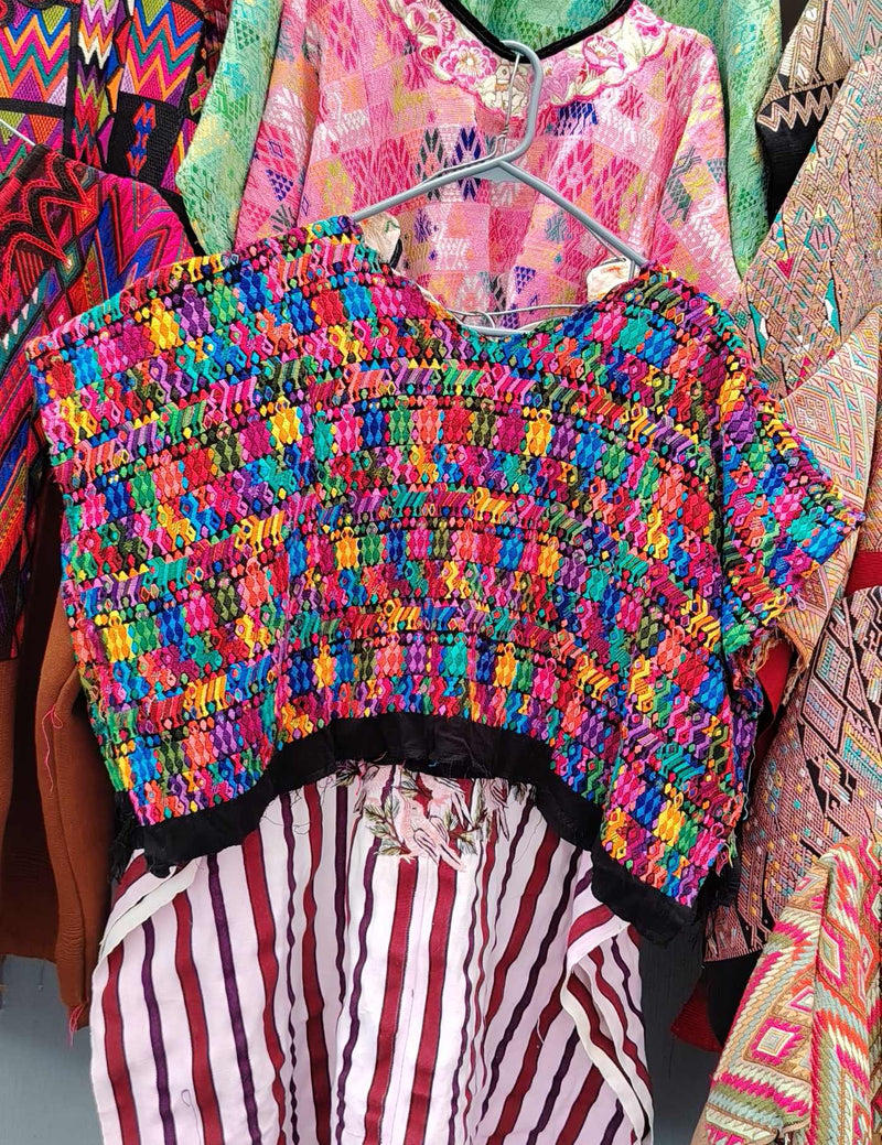 Bright Multicolor Cobán Huipil #9-39