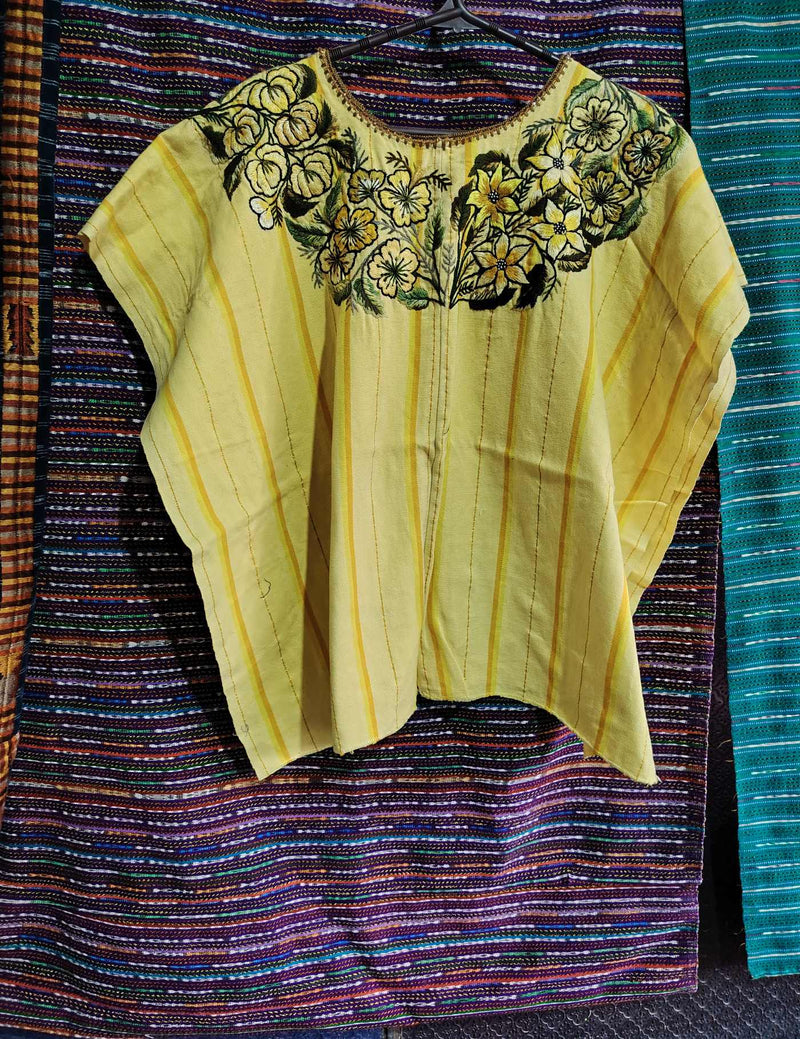 Yellow flowers Santiago Huipil #9-49