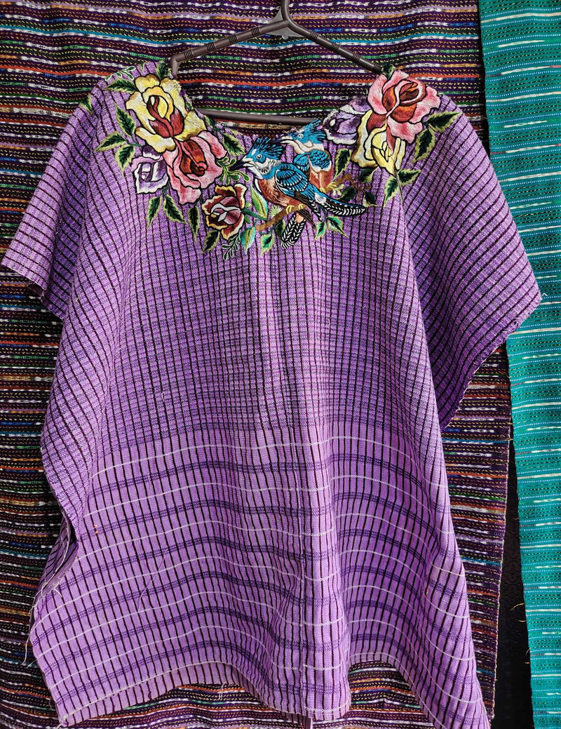 Purple Gingham Santiago Huipil #9-51