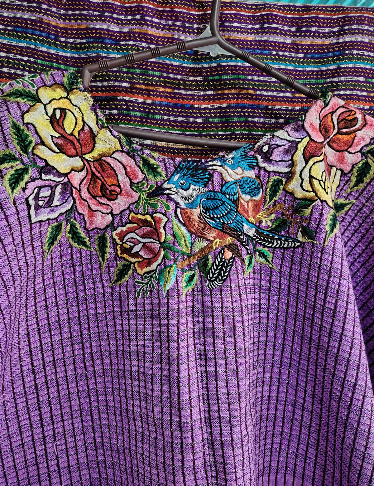 Purple Gingham Santiago Huipil #9-51