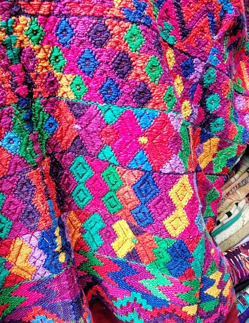 Colorful on Red Sacatepéquez Huipil #9-78