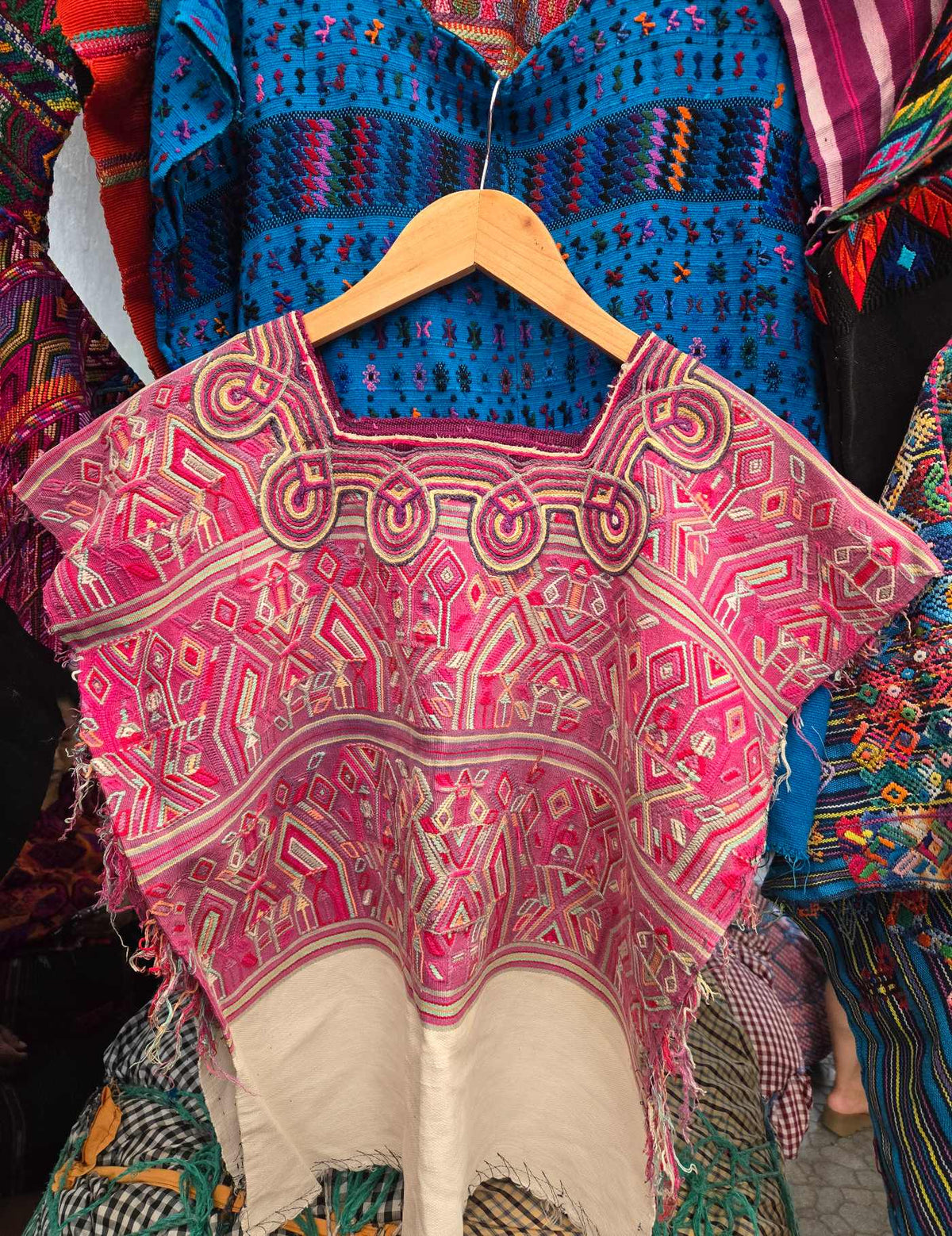 Pink and White Nebaj Huipil #9-92