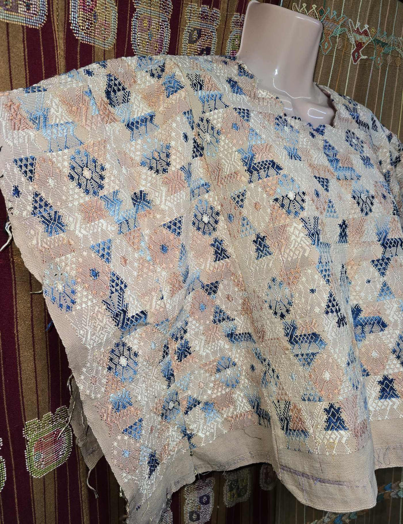 Faded Pink and Blue Cobán Huipil #9-99