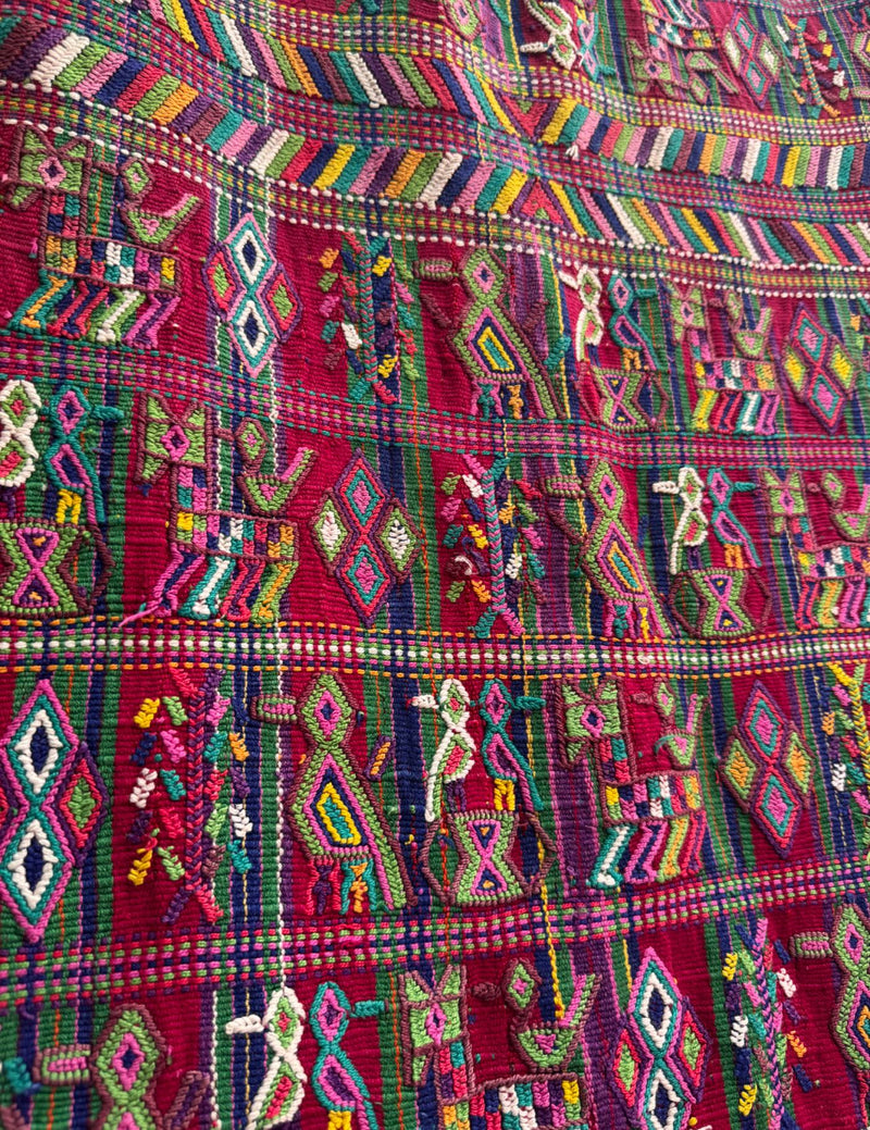 Red and Green Nebaj Tzute #9-188