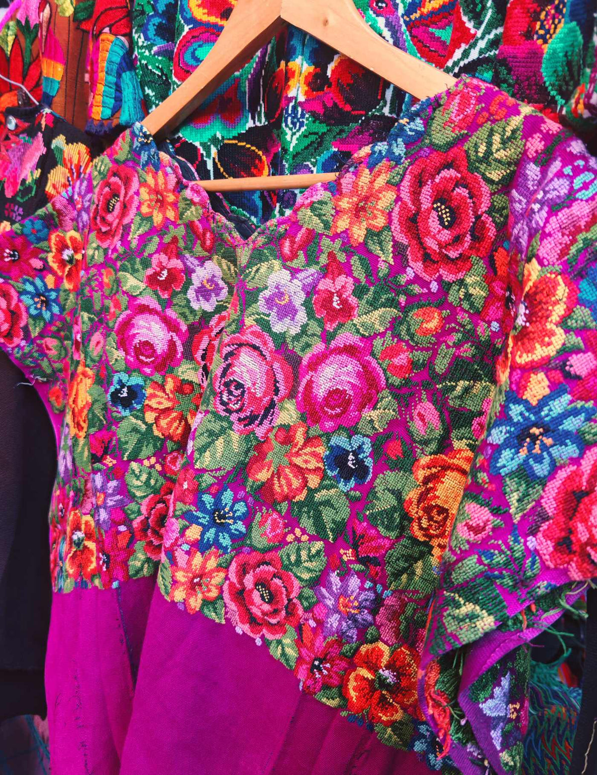 Hot Pink Comalapa Huipil #9-218
