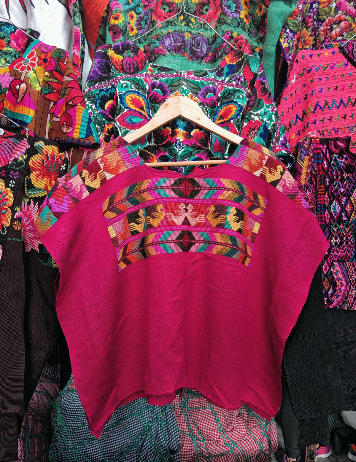 Simple Pink Colotenango Huipil #9-223