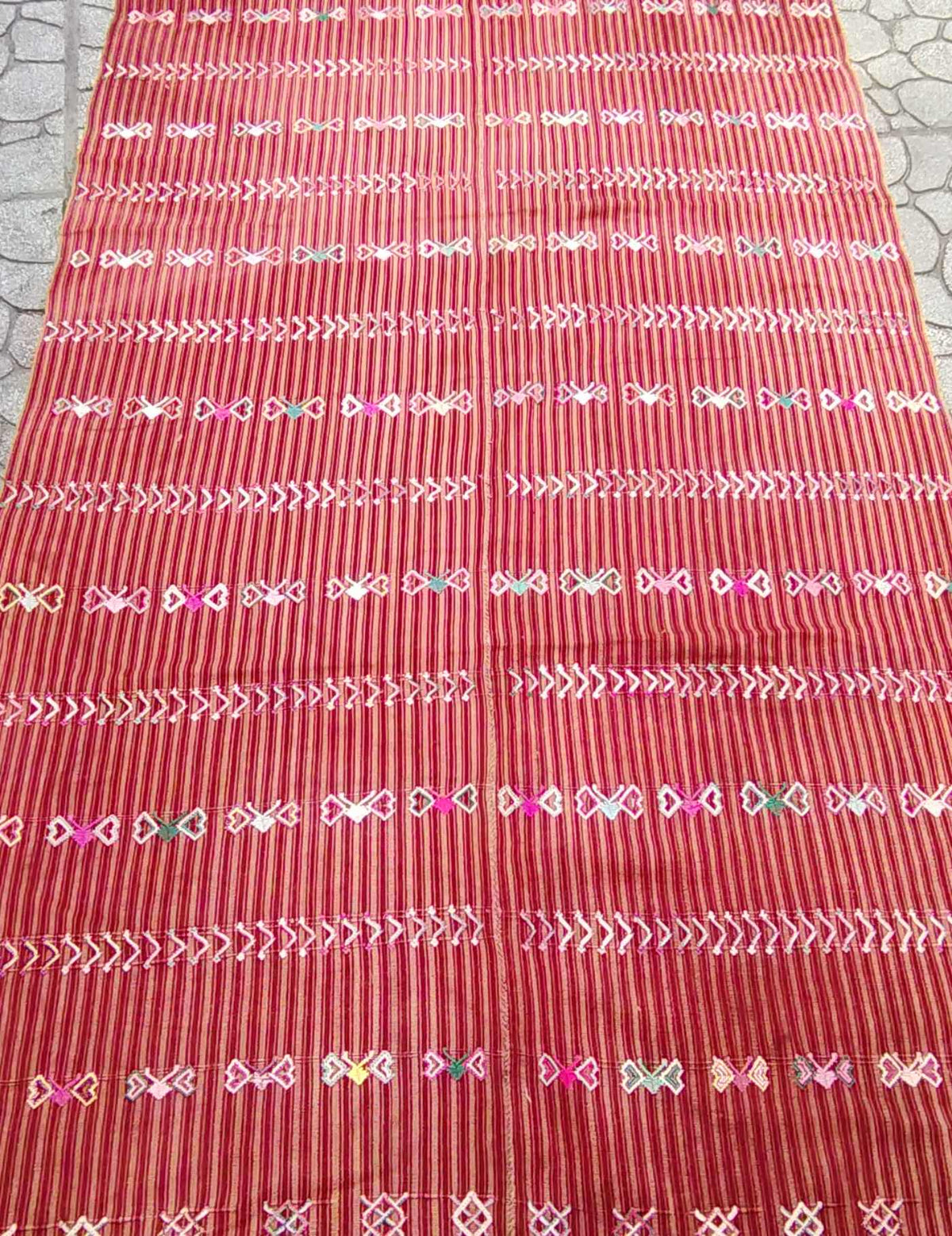 Beige and Red Colotenango Corte #9-235