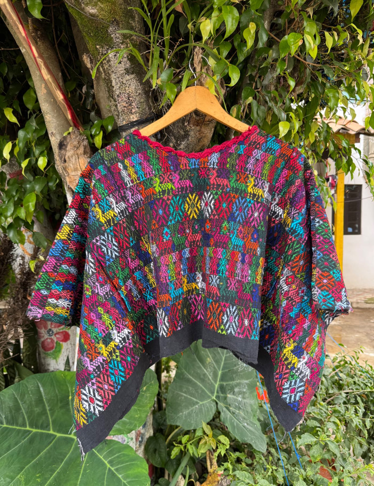 Colourful on Black Cobán Huipil #9-243