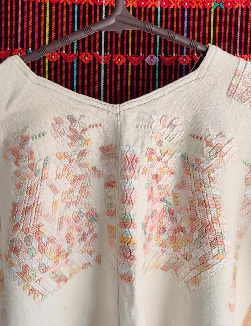 Rose pink geometric Chajul Huipil #9-249