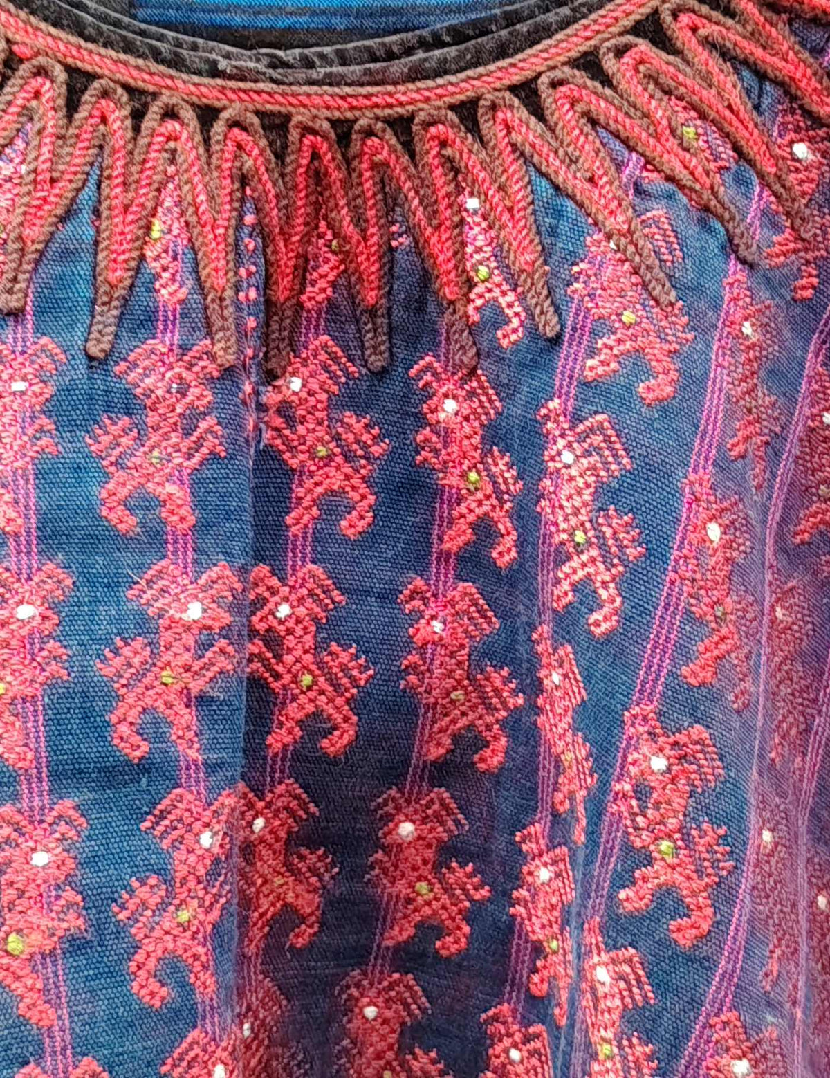 Indigo and Pink Nahualá Huipil #9-263