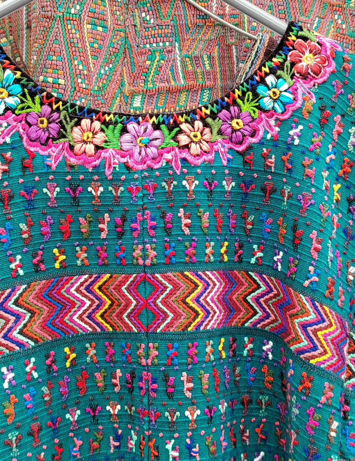 Green and Pink San Lucas Tolimán Huipil #9-265