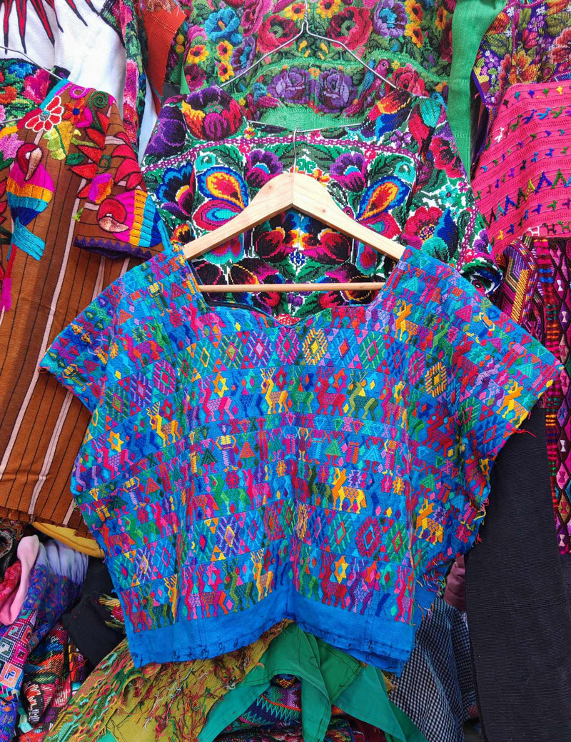Periwinkle Cobán Huipil #9-305