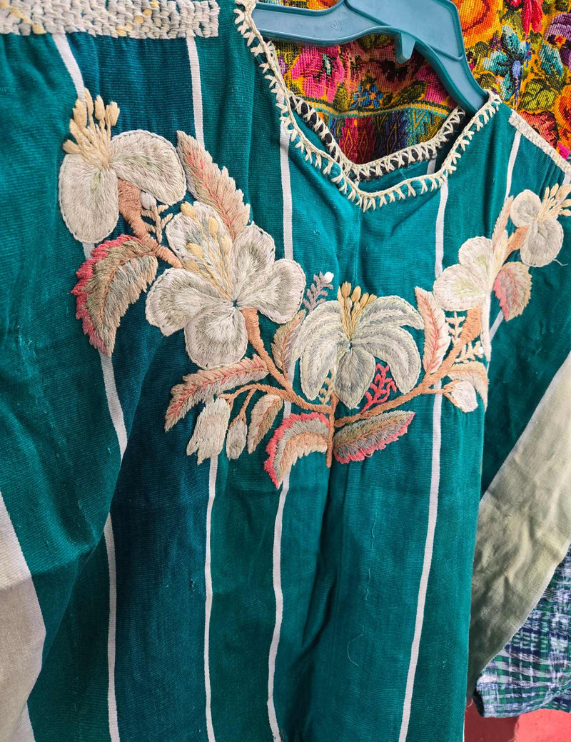 Green and Ivory Santiago Huipil #9-322