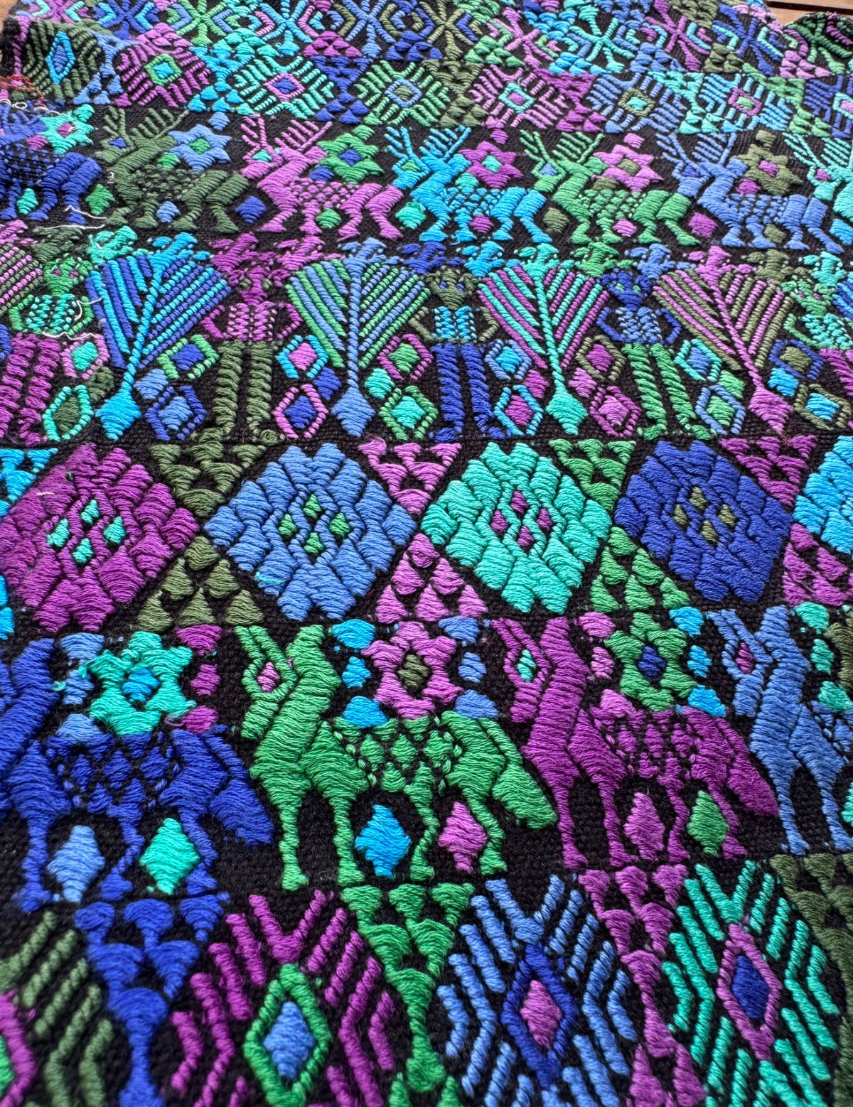 Blue and Pink Cobán Huipil #9-327