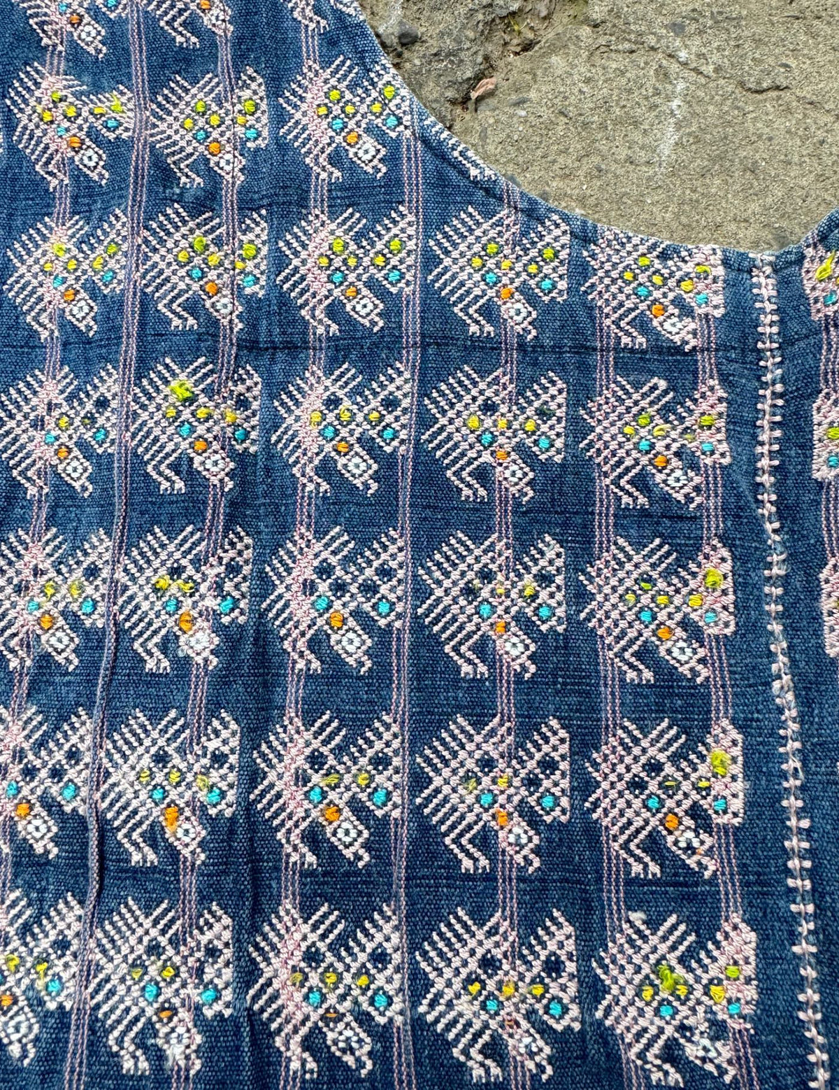 Indigo with Turkeys Nahualá Huipil #9-333