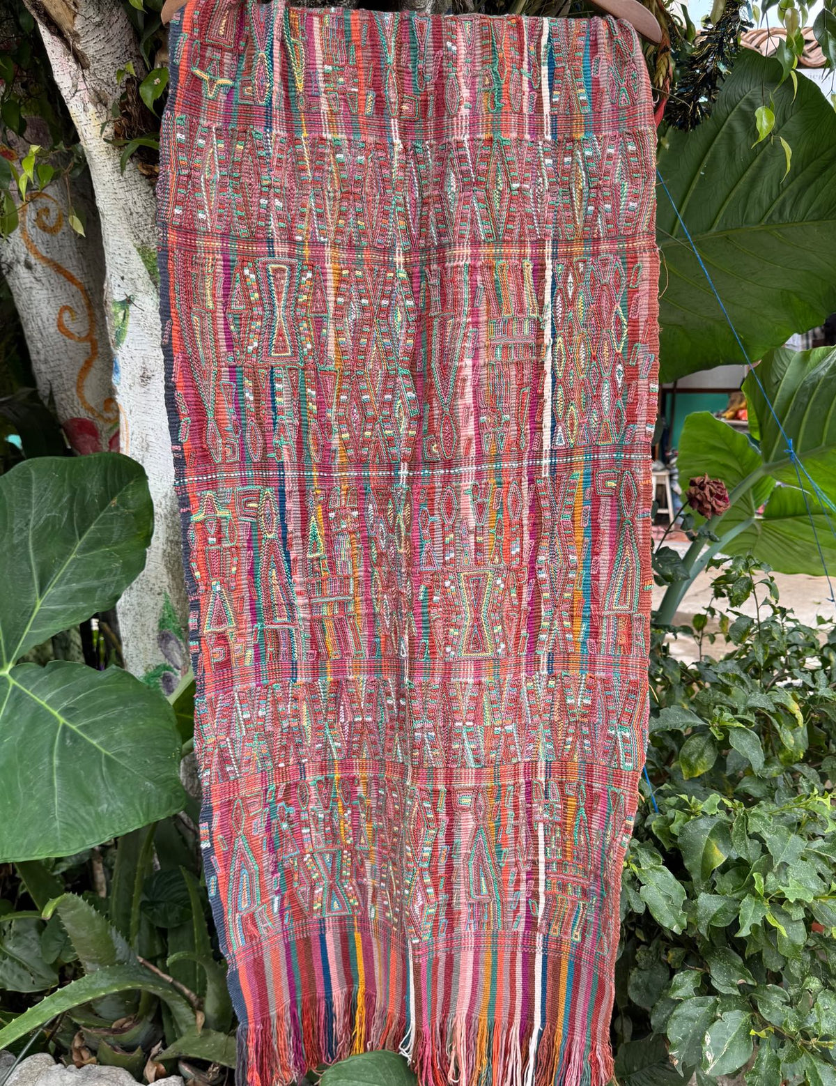 Warm Pink Nebaj Tzute #9-340
