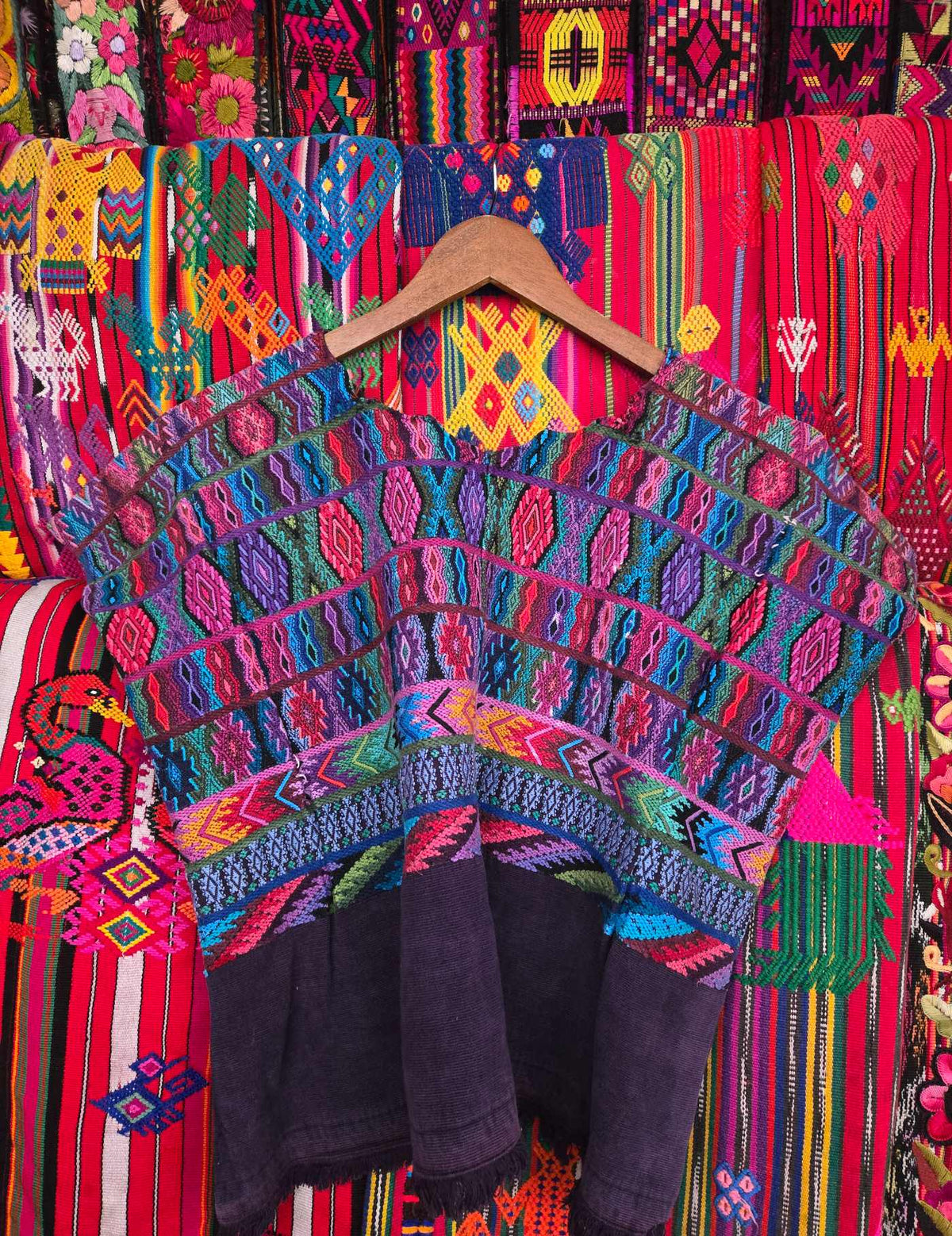 Purple Geometric Comalapa Huipil #9-357