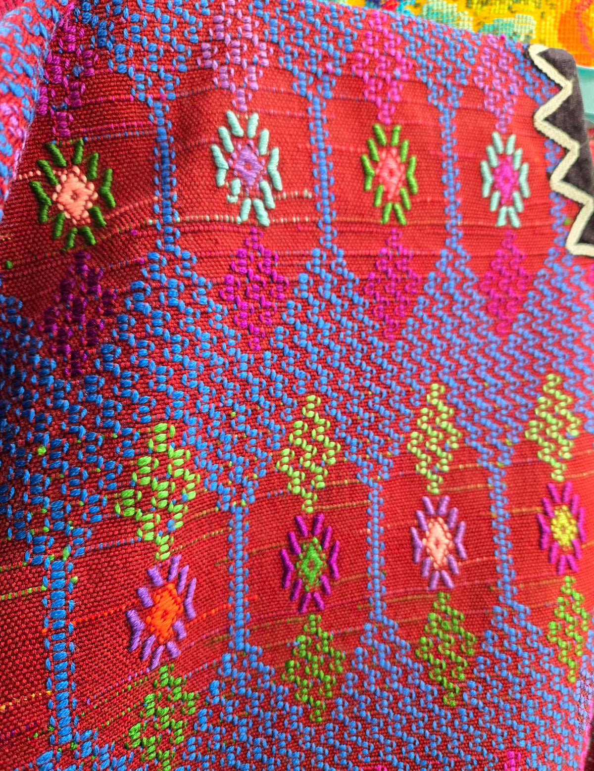 Wine Red and Purple Rabinal Huipil #9-367