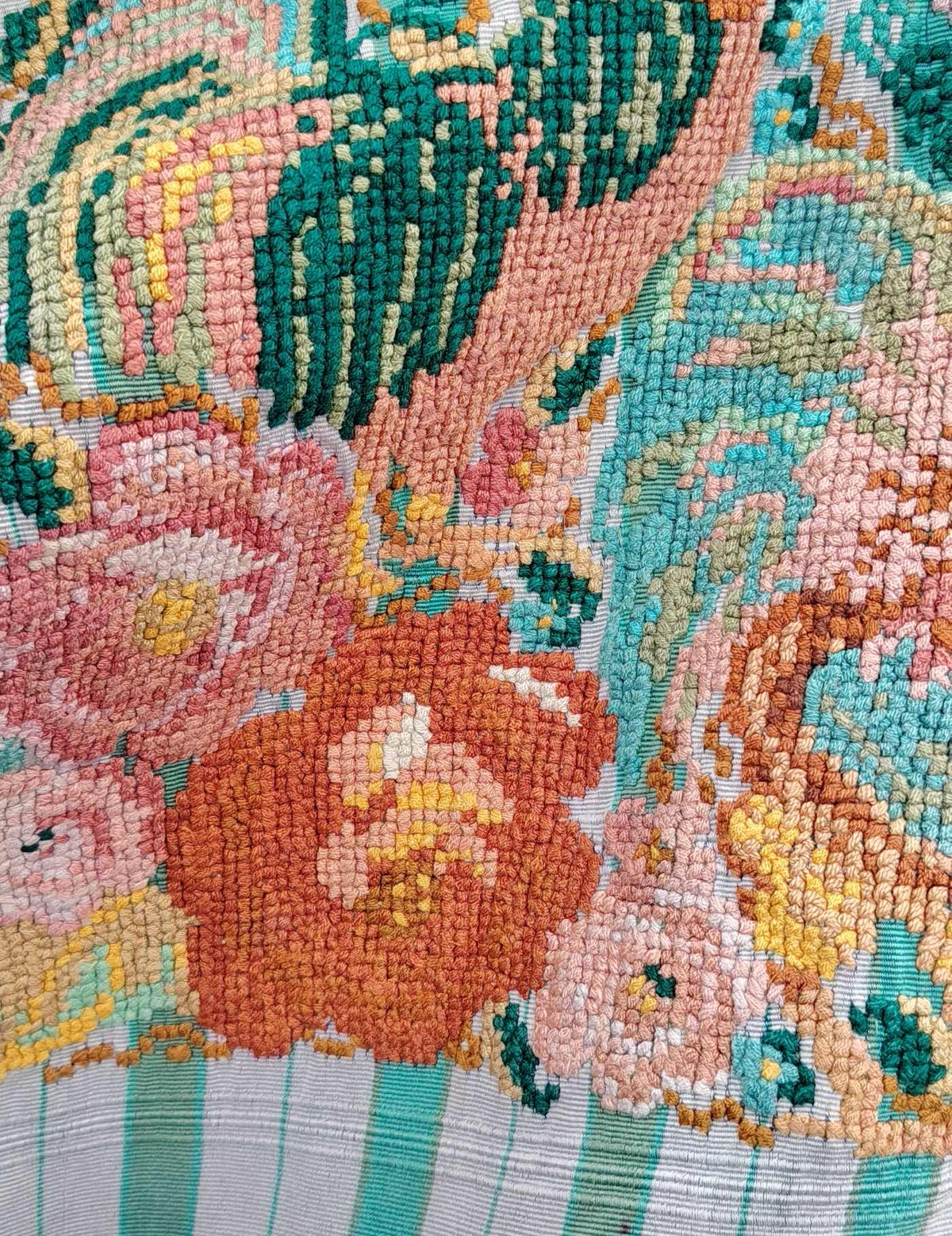 Aqua and White Santiago Huipil #9-376