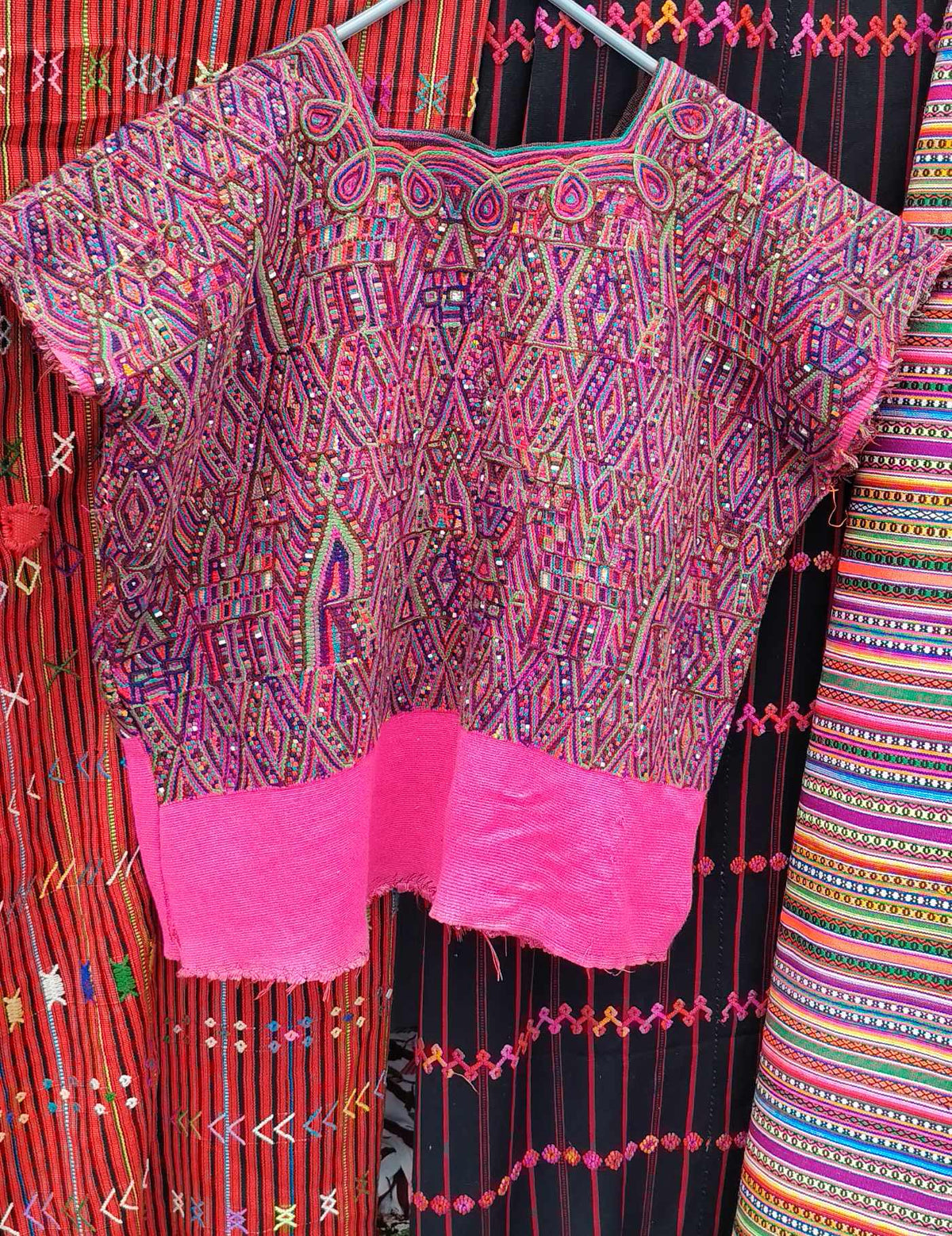 Hot Pink Nebaj Huipil #9-417