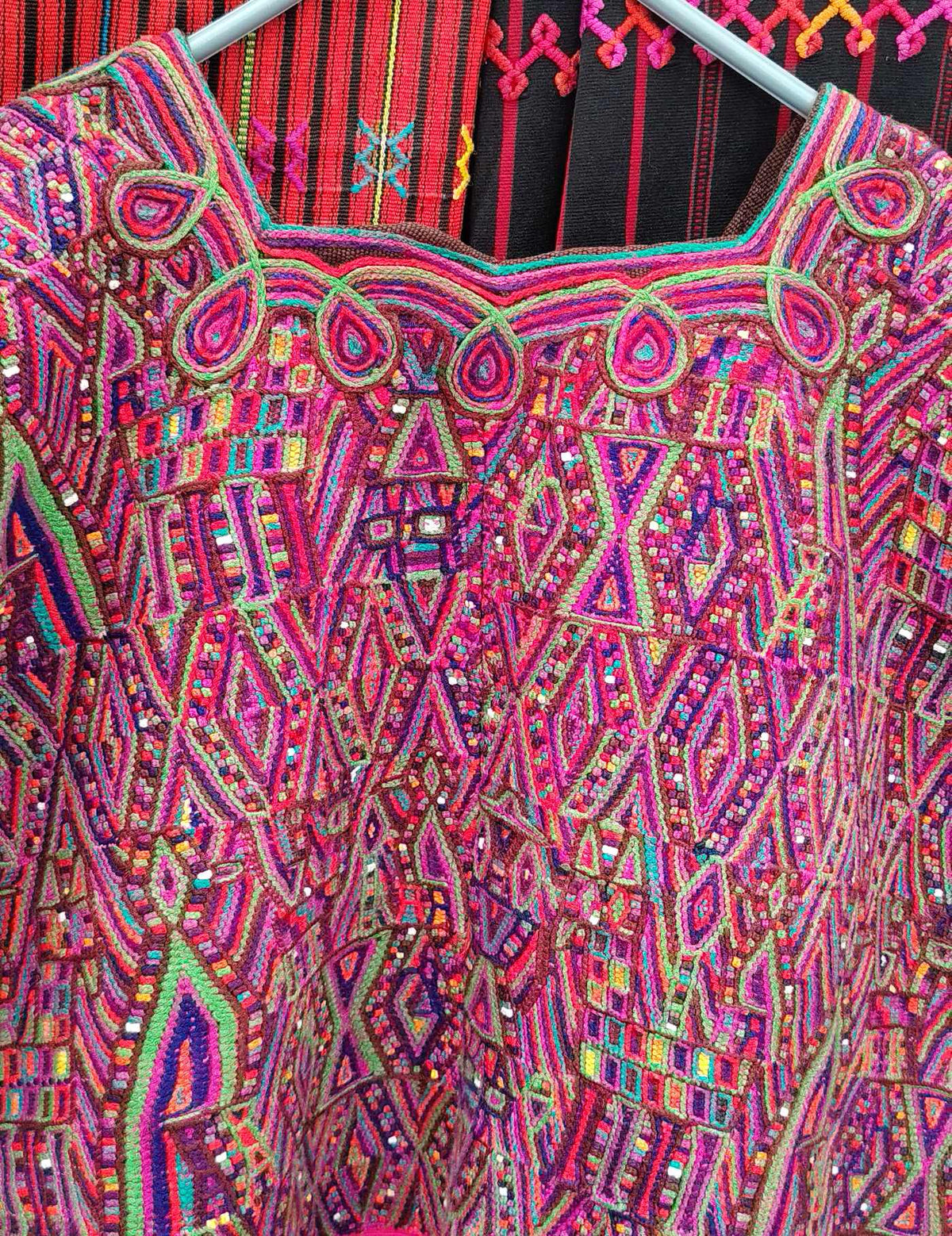Hot Pink Nebaj Huipil #9-417