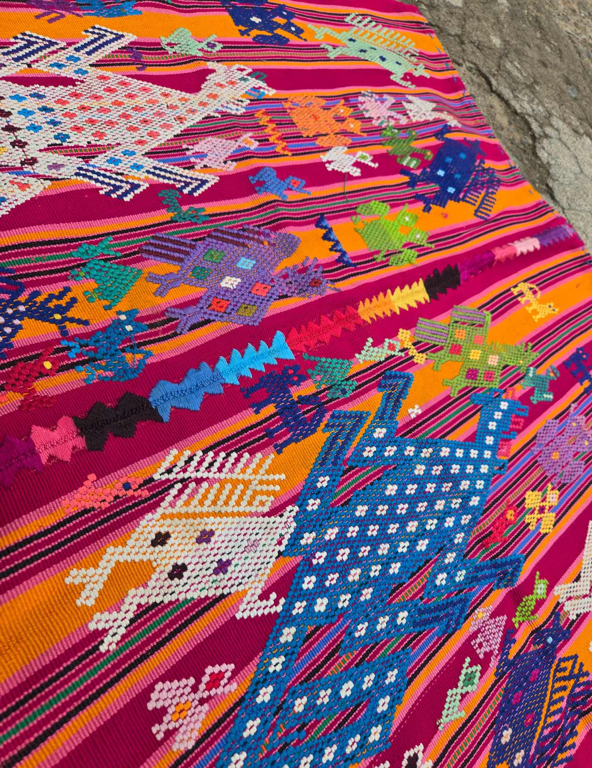 Bright Striped Chichicastenango Tzute #9-453
