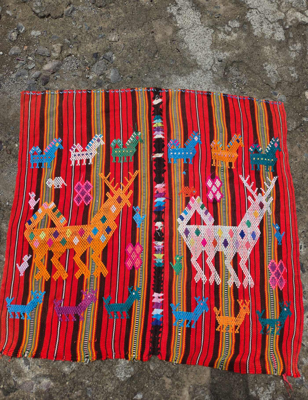 Bright Red Chichicastenango Tzute #9-457