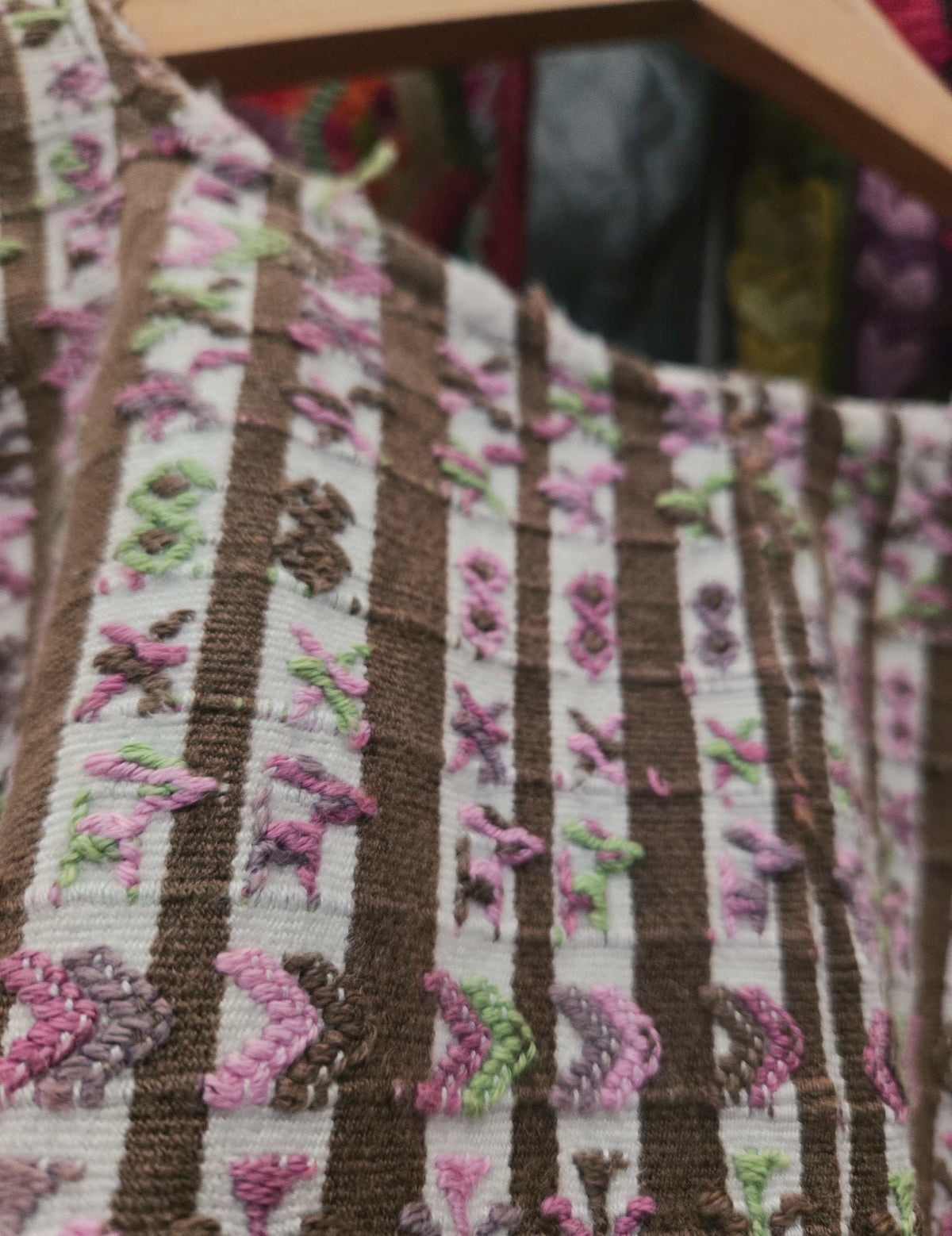 Brown and Pink San Lucas Tolimán Huipil #9-474