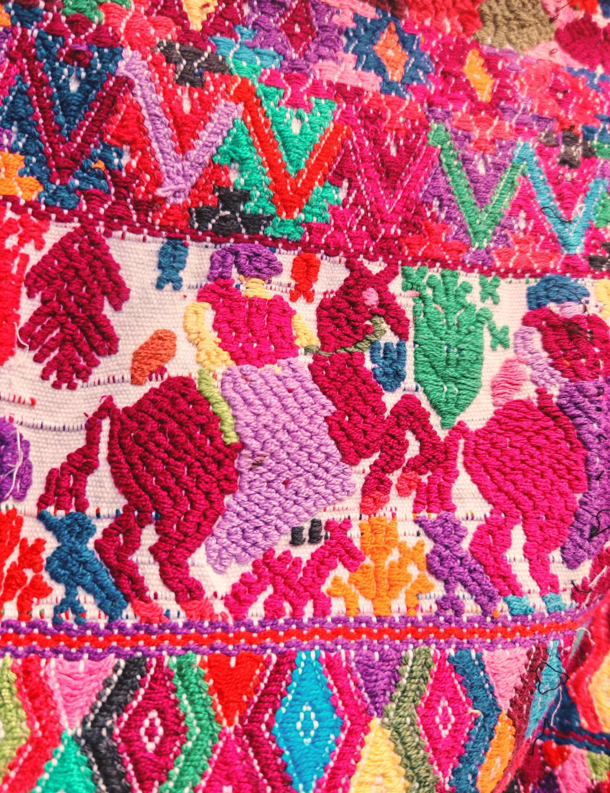 Colourful Pink Sacatepéquez Huipil #9-483
