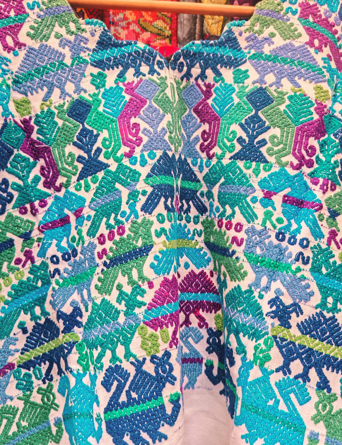 Blue and White Sacatepéquez Huipil #9-484
