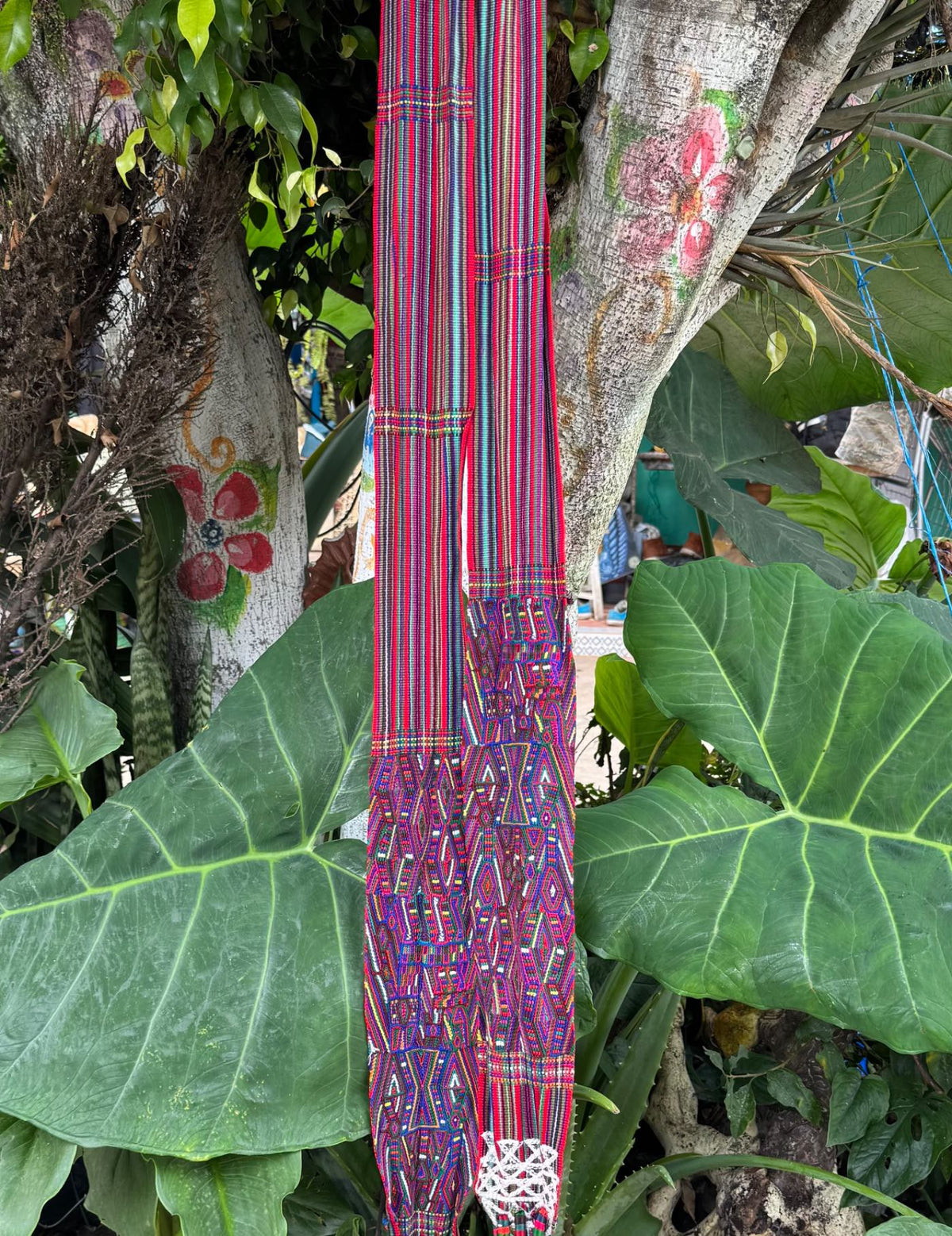 Red striped brocade Nebaj Tocoyal #9-489