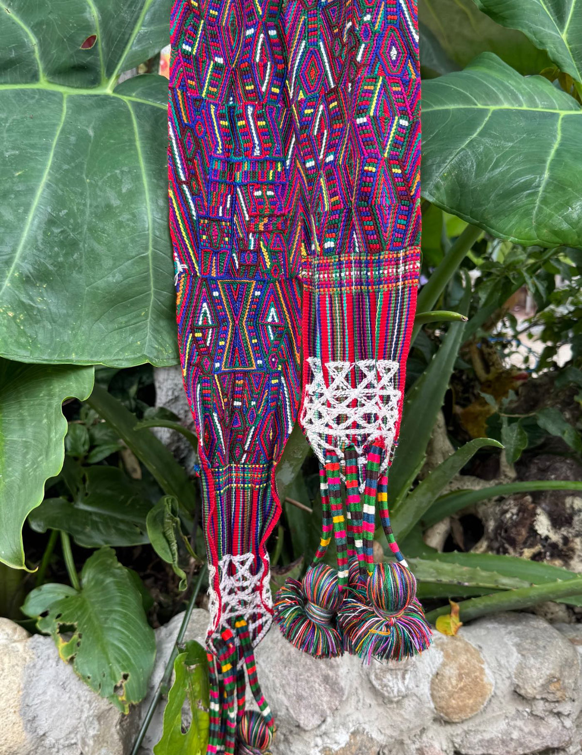 Red striped brocade Nebaj Tocoyal #9-489