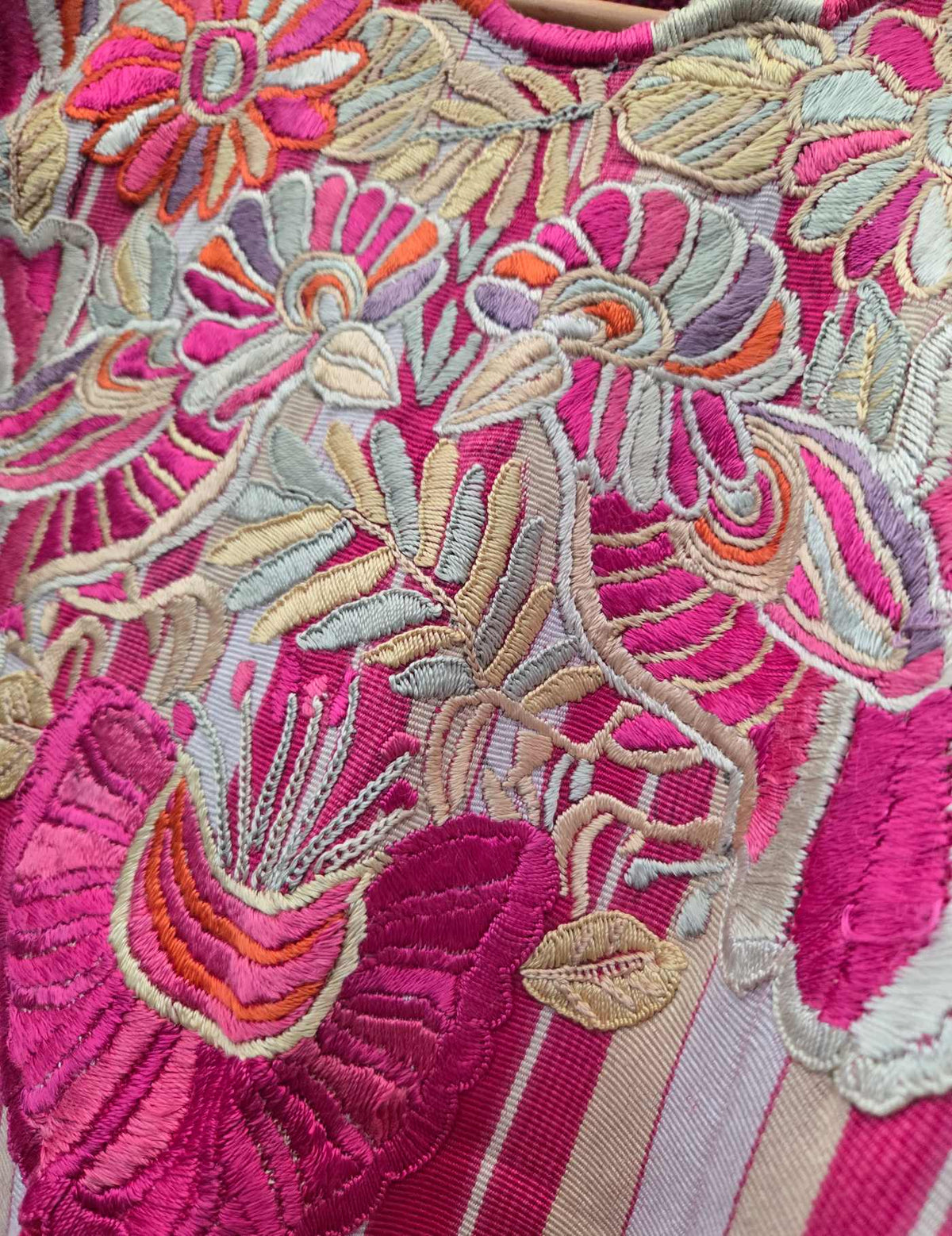 Pink and Primrose Chichicastenango Huipil #9-498