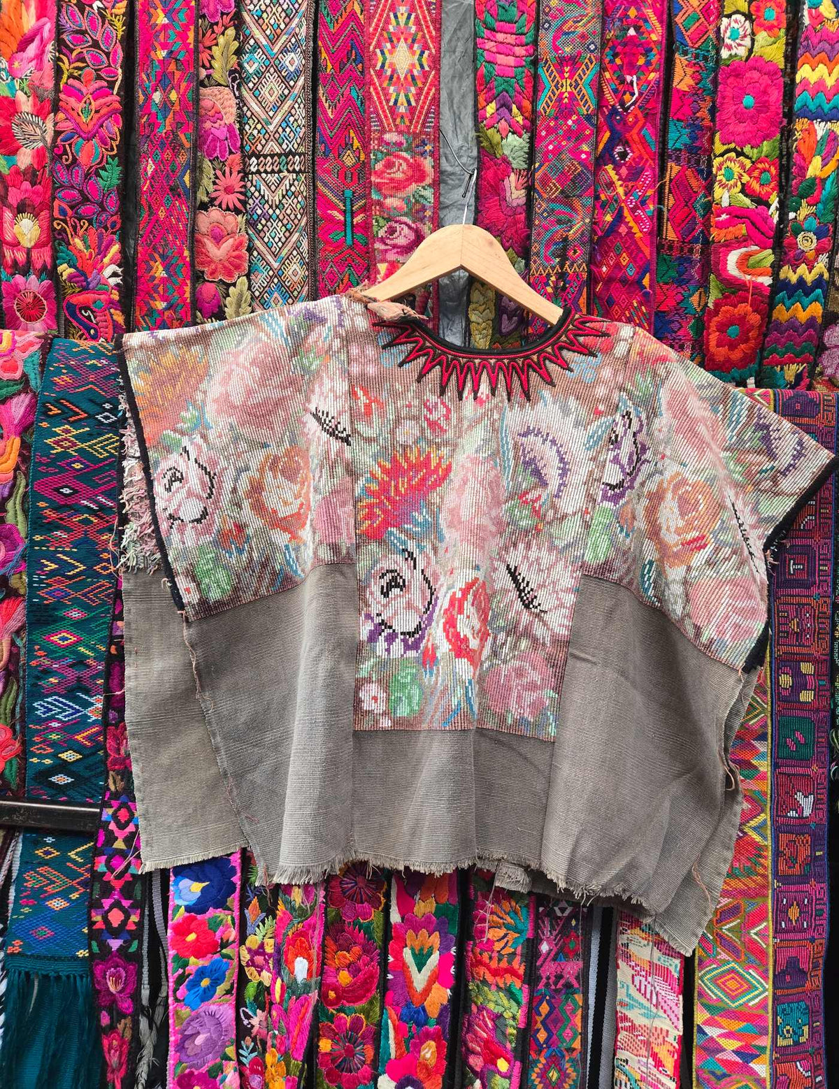 Pastel Floral Chichicastenango Huipil #9-501