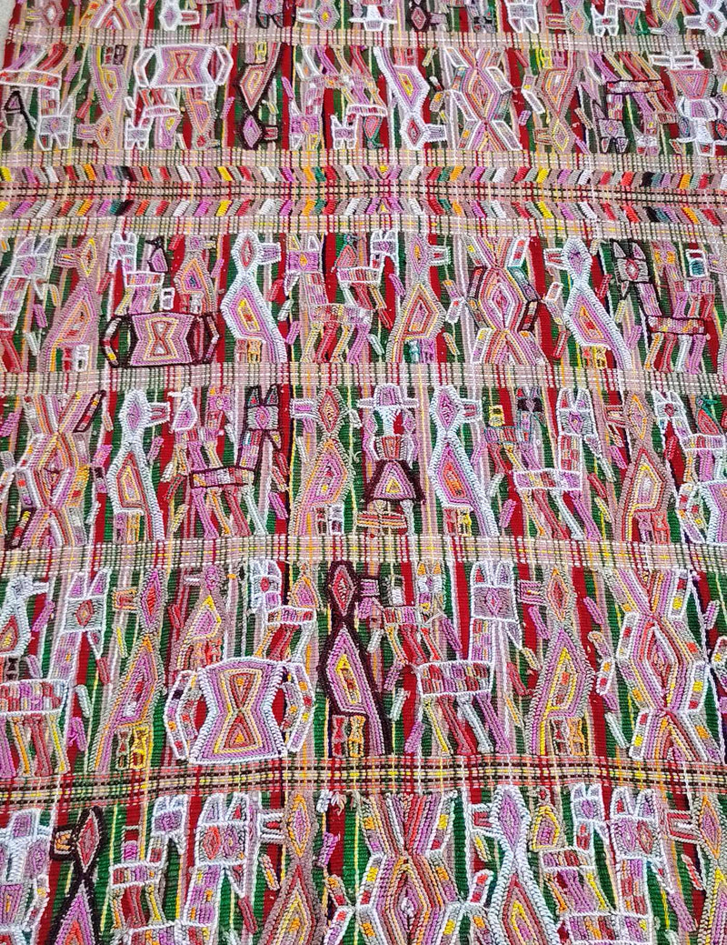 Pink and Coral Nebaj Tzute #10-5