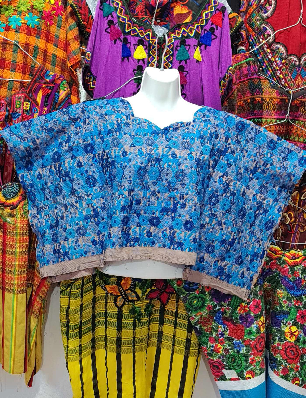 Blue Cobán Huipil #10-9