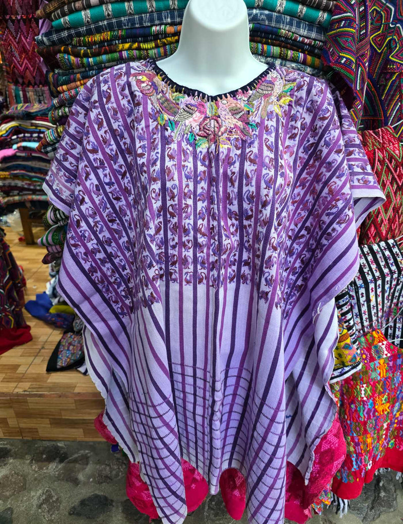 Very long Lilac Santiago Huipil #10-18