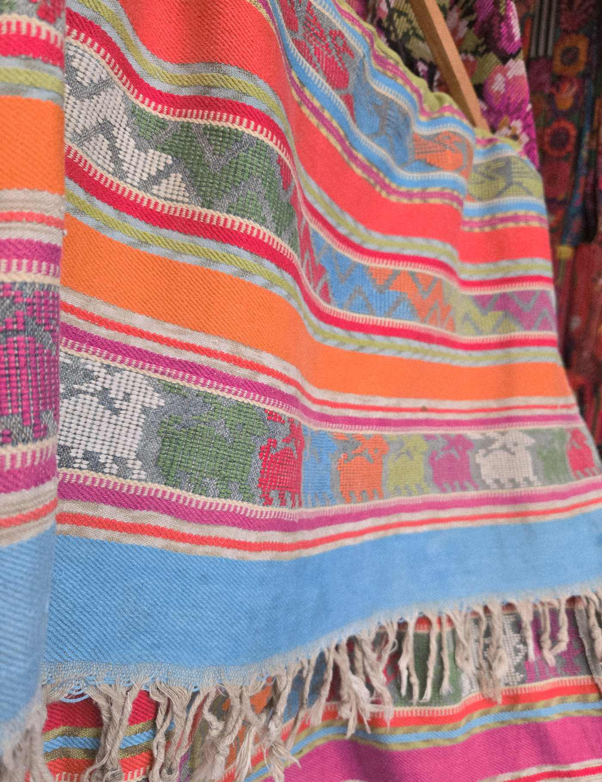 Blue and Orange Zunil Mantel #10-30